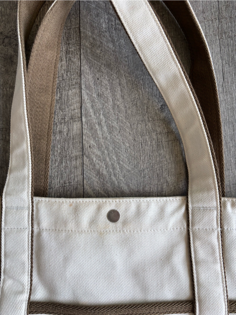 lululemon athletica White and Brown Canvas Tote - Picture 4 of 5